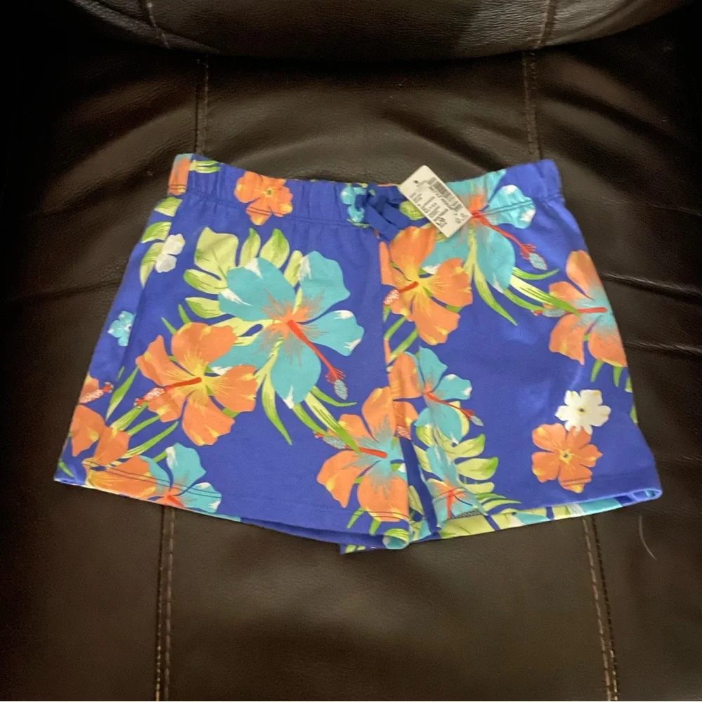 The Children's Place Blue Floral Athletic Shorts